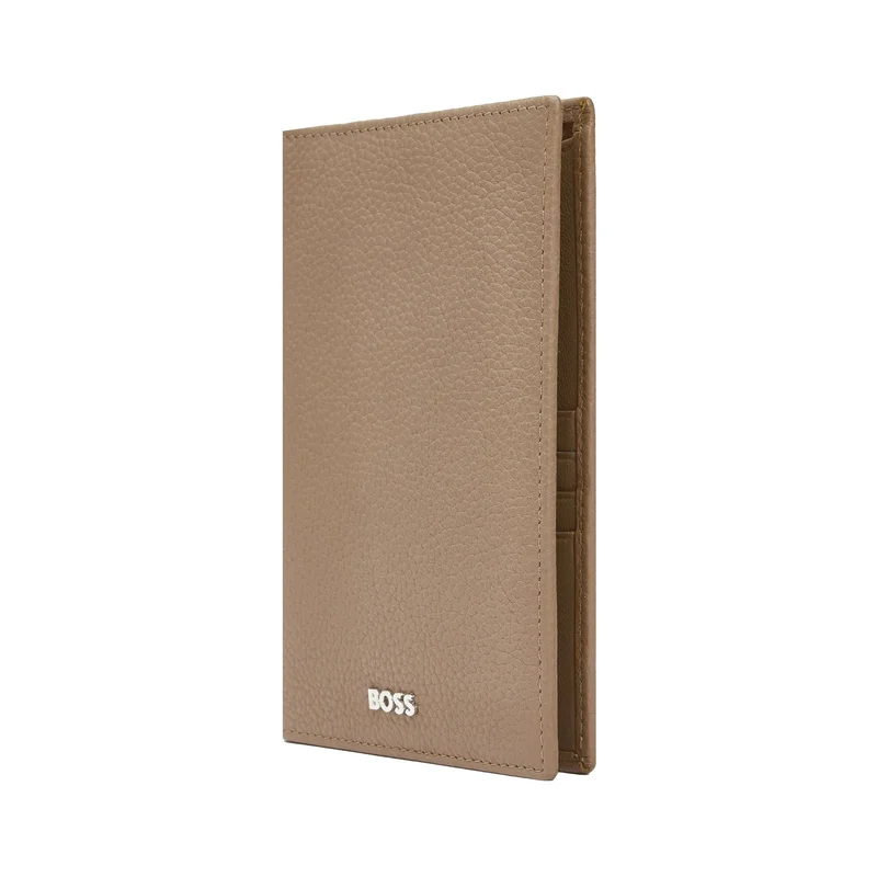 Hugo Boss Passport Holder Classic Grained, caramel