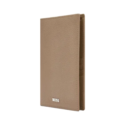 Hugo Boss Passport Holder Classic Grained, caramel