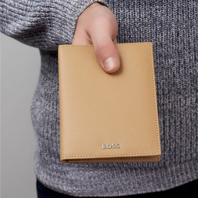 Hugo Boss Passport Holder Classic Grained, caramel