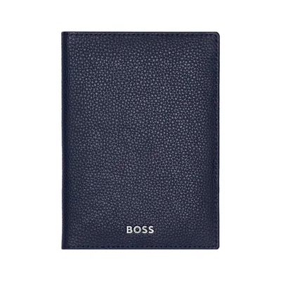 Hugo Boss Passport holder Classic Grained, dark blue
