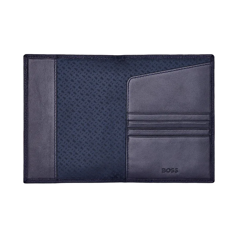 Hugo Boss Passport holder Classic Grained, dark blue