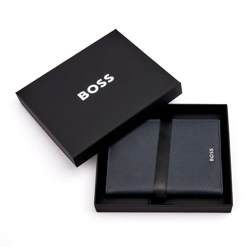 Hugo Boss Passport holder Classic Grained, dark blue