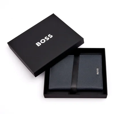 Hugo Boss Passport holder Classic Grained, dark blue