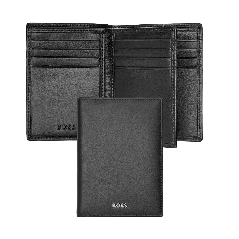 Hugo Boss Card case Classic Smooth, with 16 compartments, black