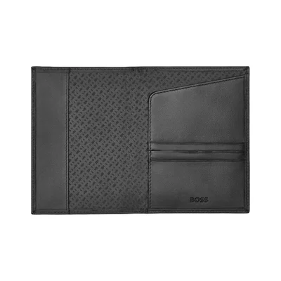 Hugo Boss Passport holder Classic Smooth, black