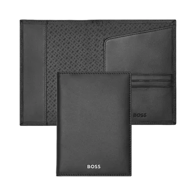 Hugo Boss Passport holder Classic Smooth, black