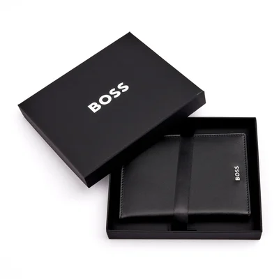 Hugo Boss Passport holder Classic Smooth, black