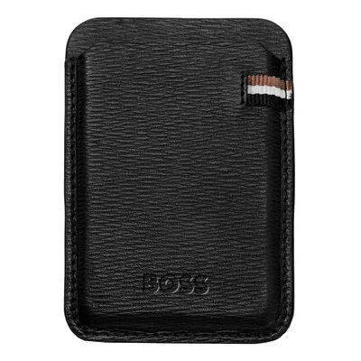 Hugo Boss Card Holder Iconic, magnetic, for phone, black