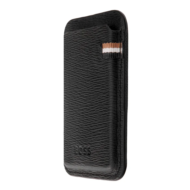 Hugo Boss Card Holder Iconic, magnetic, for phone, black