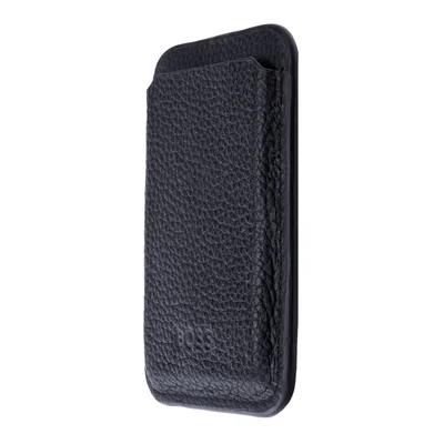 Hugo Boss Card holder Classic Grained, magnetic, for phone, dark blue