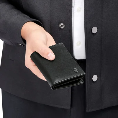Hugo Boss Card holder Saffiano, with 12 slots, black