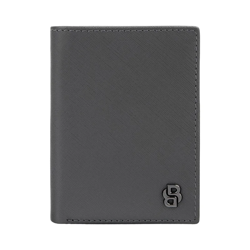 Hugo Boss Card holder Saffiano, with 16 slots, grey