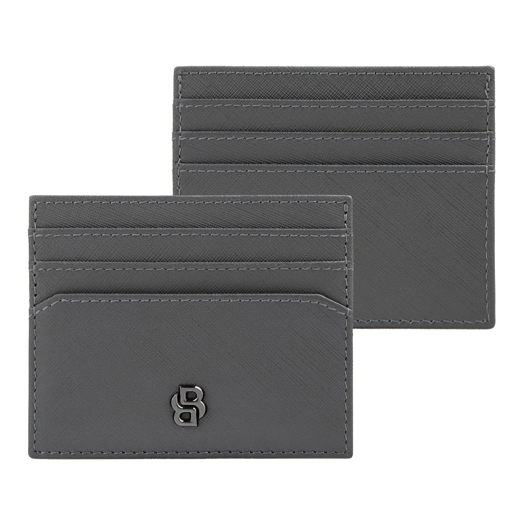 Hugo Boss Card holder Saffiano, with 6 slots, grey