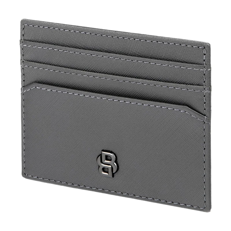 Hugo Boss Card holder Saffiano, with 6 slots, grey