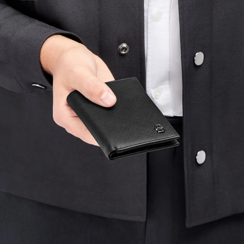 Hugo Boss Card holder Saffiano, with 8 slots, black