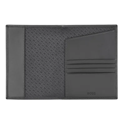 Hugo Boss Passport holder Saffiano, grey