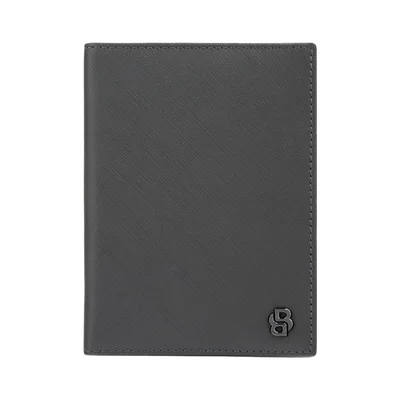 Hugo Boss Passport holder Saffiano, grey
