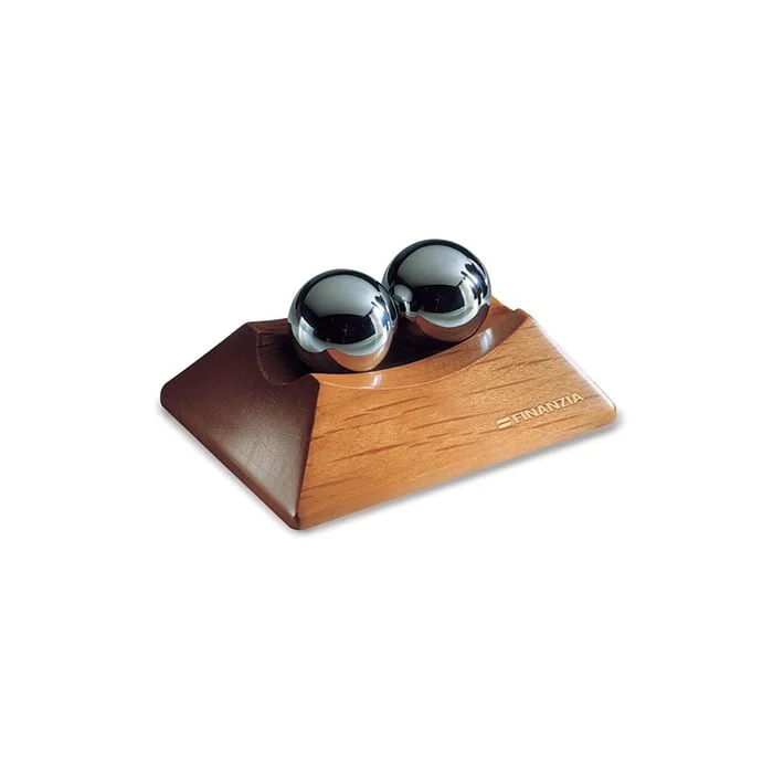 More Than Gifts Anti-Stress Chinese Balls Zion, with wooden base, 14 x 10 x 7 cm