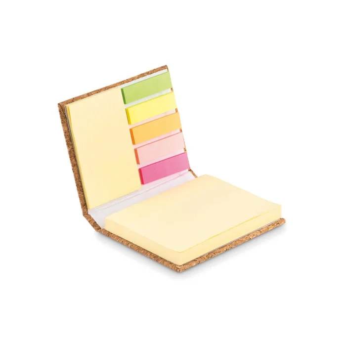 More Than Gifts Sticky notes and indexes set Visioncork, with cork cover, 8 x 1.7 x 10.5 cm