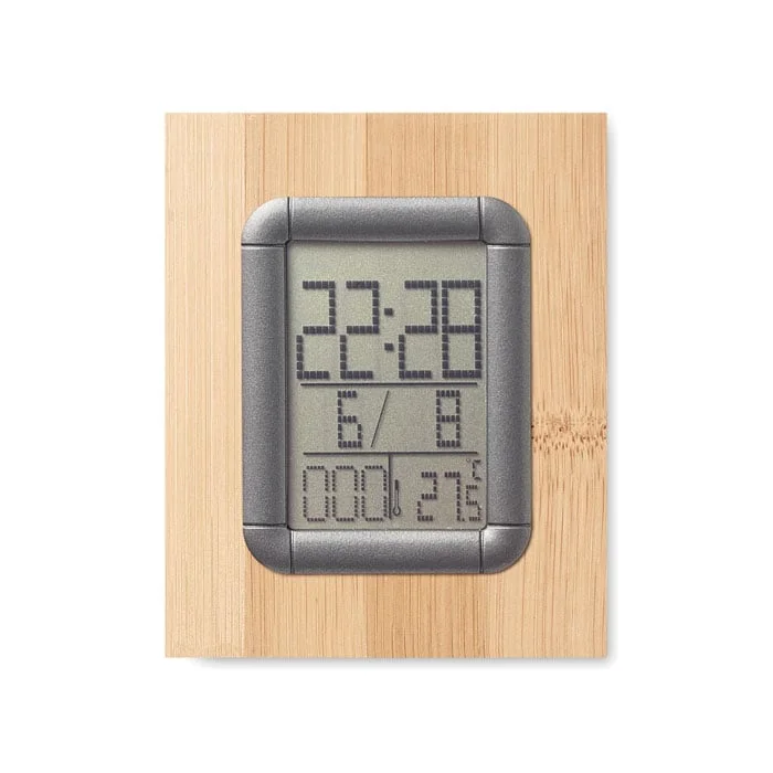 Pencil Holder Top Manila, wooden, with clock