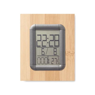 Pencil Holder Top Manila, wooden, with clock