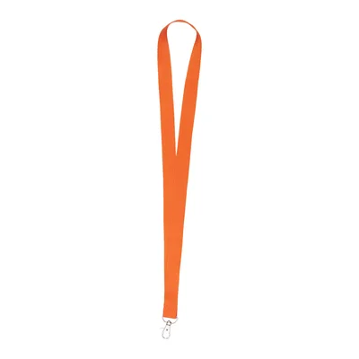 Badge Lanyard with carabiner, 20 x 500 mm, orange