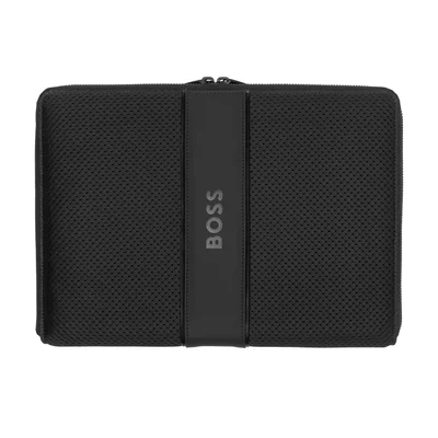 Hugo Boss Folder Arche, A4, with zipper, black