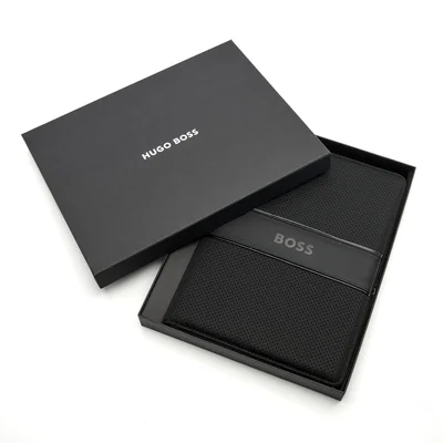Hugo Boss Folder Arche, A4, with zipper, black