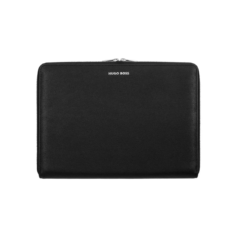 Hugo Boss Folder Pure Iconic, A4, with zipper, black