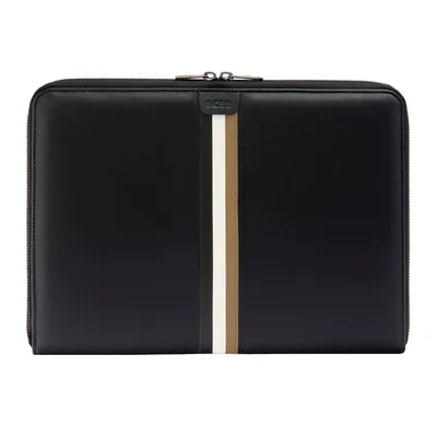 Hugo Boss Conference folder Iconic, A4, with zipper, black