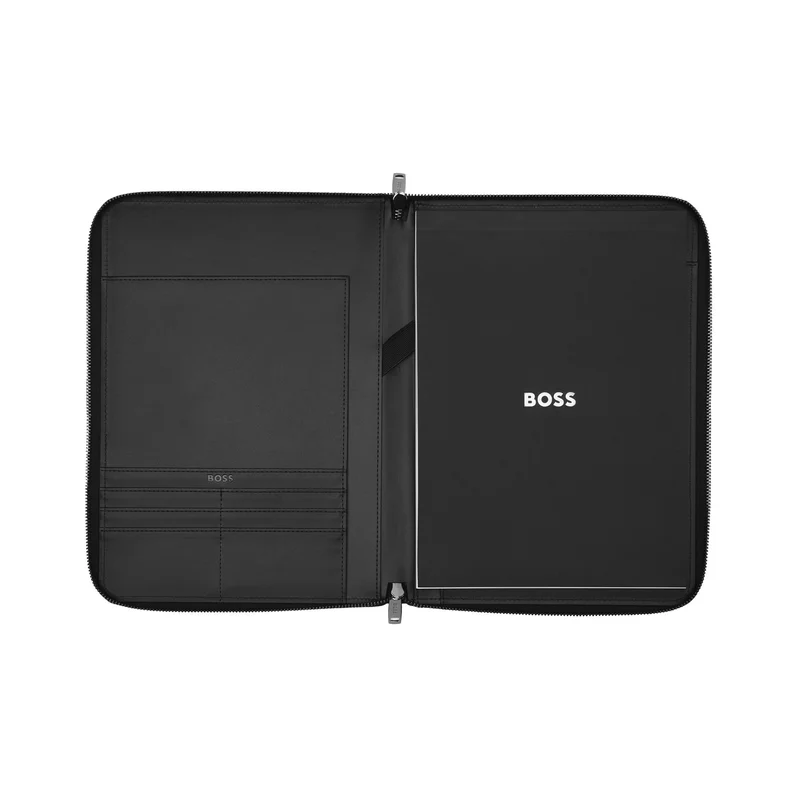Hugo Boss Конферентна папка Iconic, A5, с цип, черна