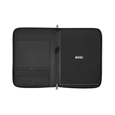 Hugo Boss Конферентна папка Iconic, A5, с цип, черна