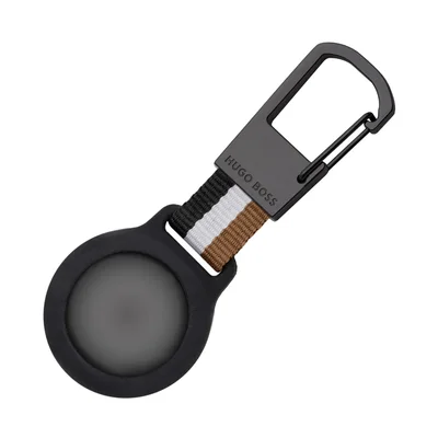 Hugo Boss Keychain Iconic Airtag Holder, black