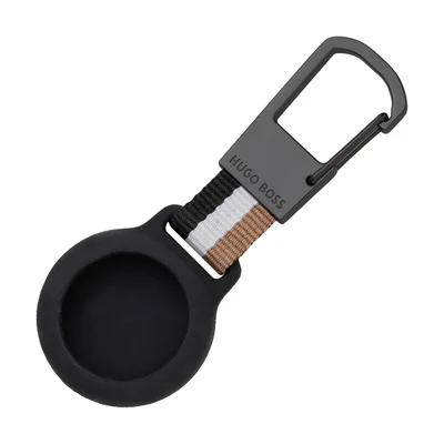 Hugo Boss Keychain Iconic Airtag Holder, black