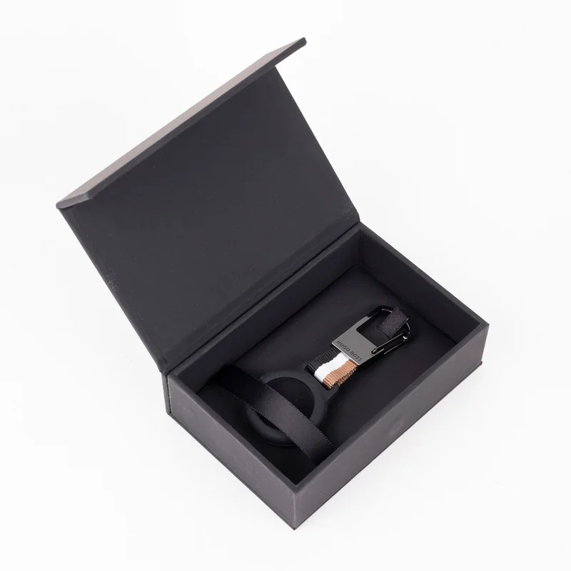 Hugo Boss Keychain Iconic Airtag Holder, black