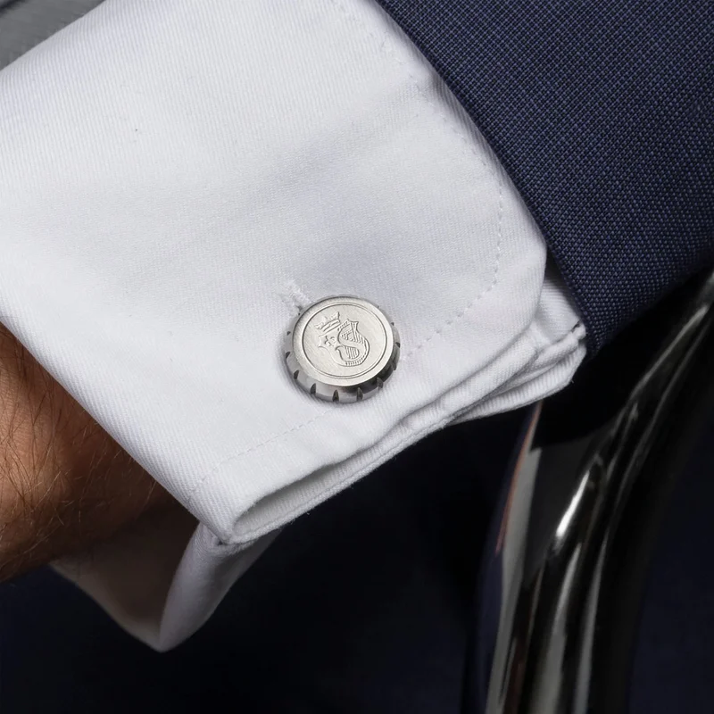 Festina Cufflinks Chronobike, matt, chrome