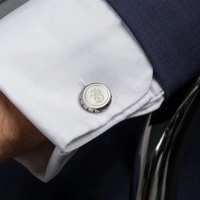 Festina Cufflinks Chronobike, matt, chrome
