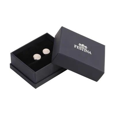 Festina Cufflinks Chronobike, matt, chrome