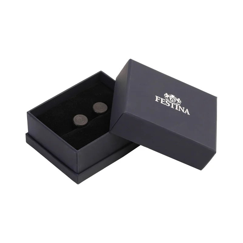 Festina Cufflinks Chronobike, matte, black