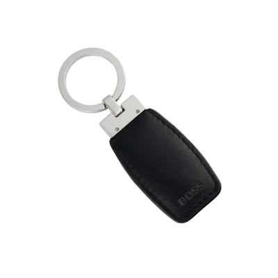 Hugo Boss Ключодържател Double B, черно-сребрист