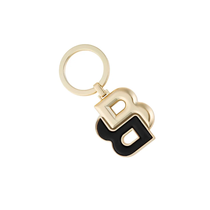 Hugo Boss Keyring Double B, black-gold