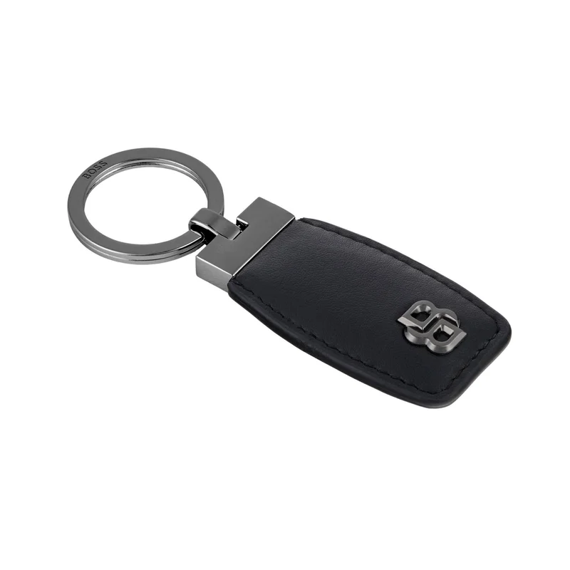 Hugo Boss Keyring Double B, black-grey