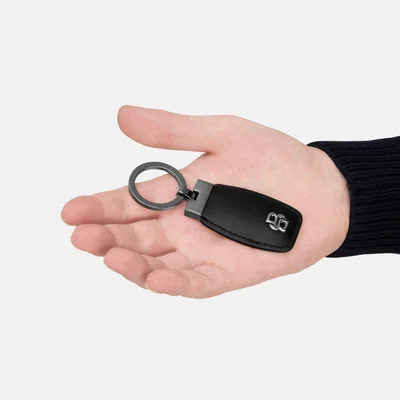 Hugo Boss Keyring Double B, black-grey