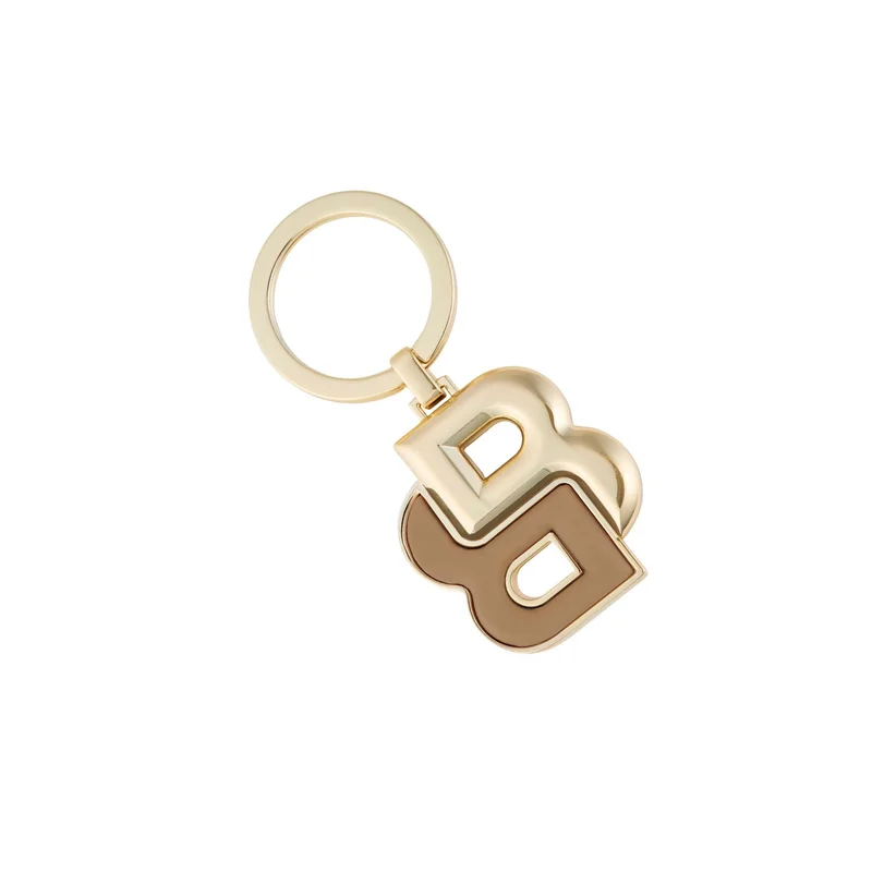 Hugo Boss Keyring Double B, brown-gold