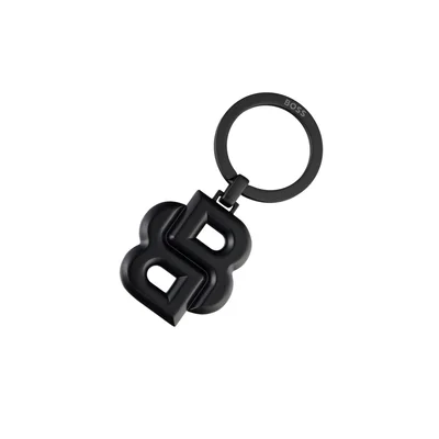 Hugo Boss Keyring Double B, matte black