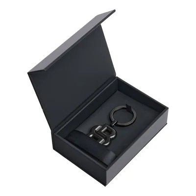 Hugo Boss Keyring Double B, matte black