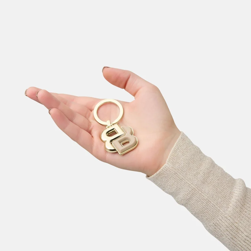 Hugo Boss Keyring Double B, rose gold