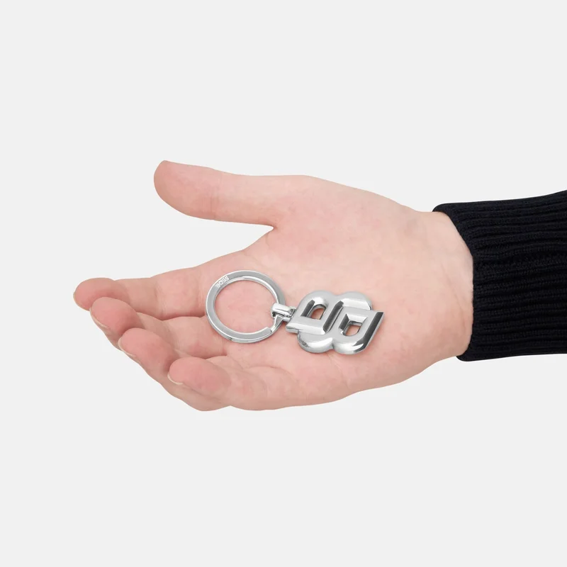 Hugo Boss Keyring Double B, silver