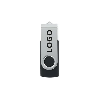 USB Flash drive Swivel, USB 2.0, 16 GB, no logo, black
