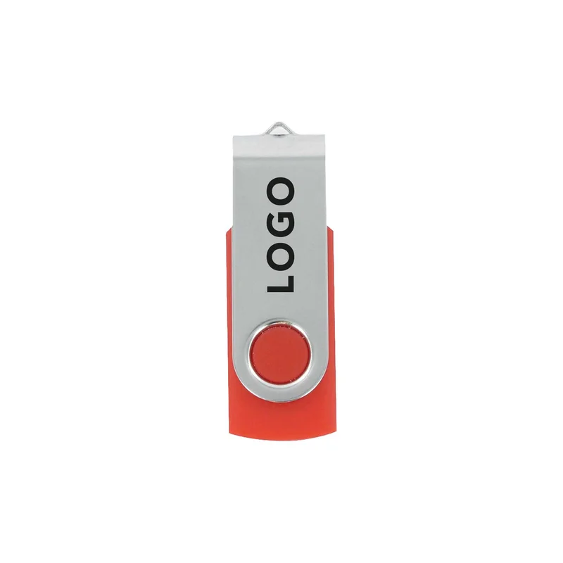USB flash drive Swivel, USB 2.0, 16 GB, no logo, red